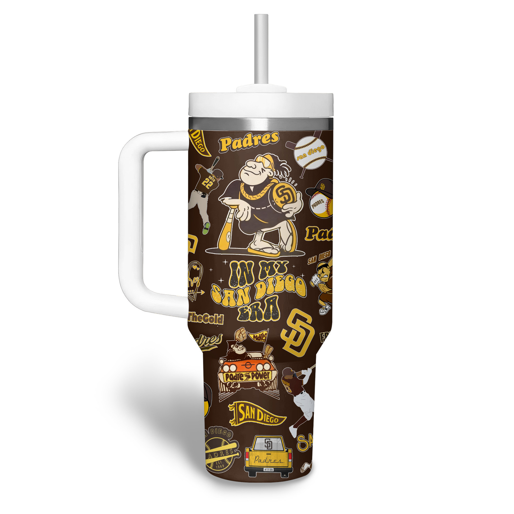 San Diego Padres MLB Custom Stanley Cup 40 oz 30 oz Tumbler With Handle
