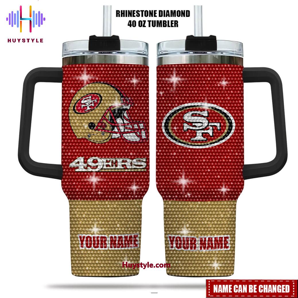 San Francisco 49ers NFL Bling Custom Stanley Cup 40 oz 30 oz Tumbler With Handle