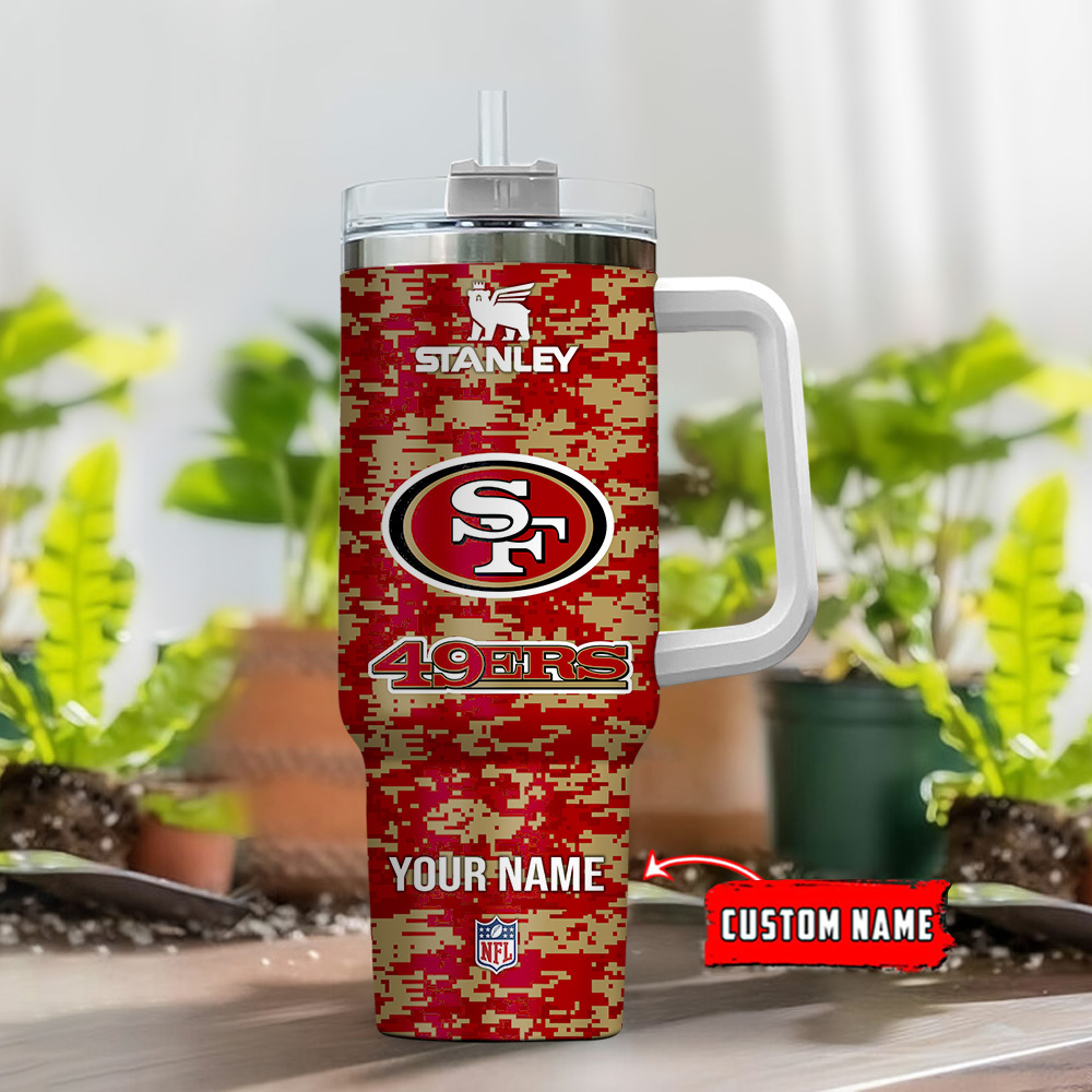 San Francisco 49ers NFL Camouflage Custom Stanley Cup 40 oz 30 oz Tumbler With Handle