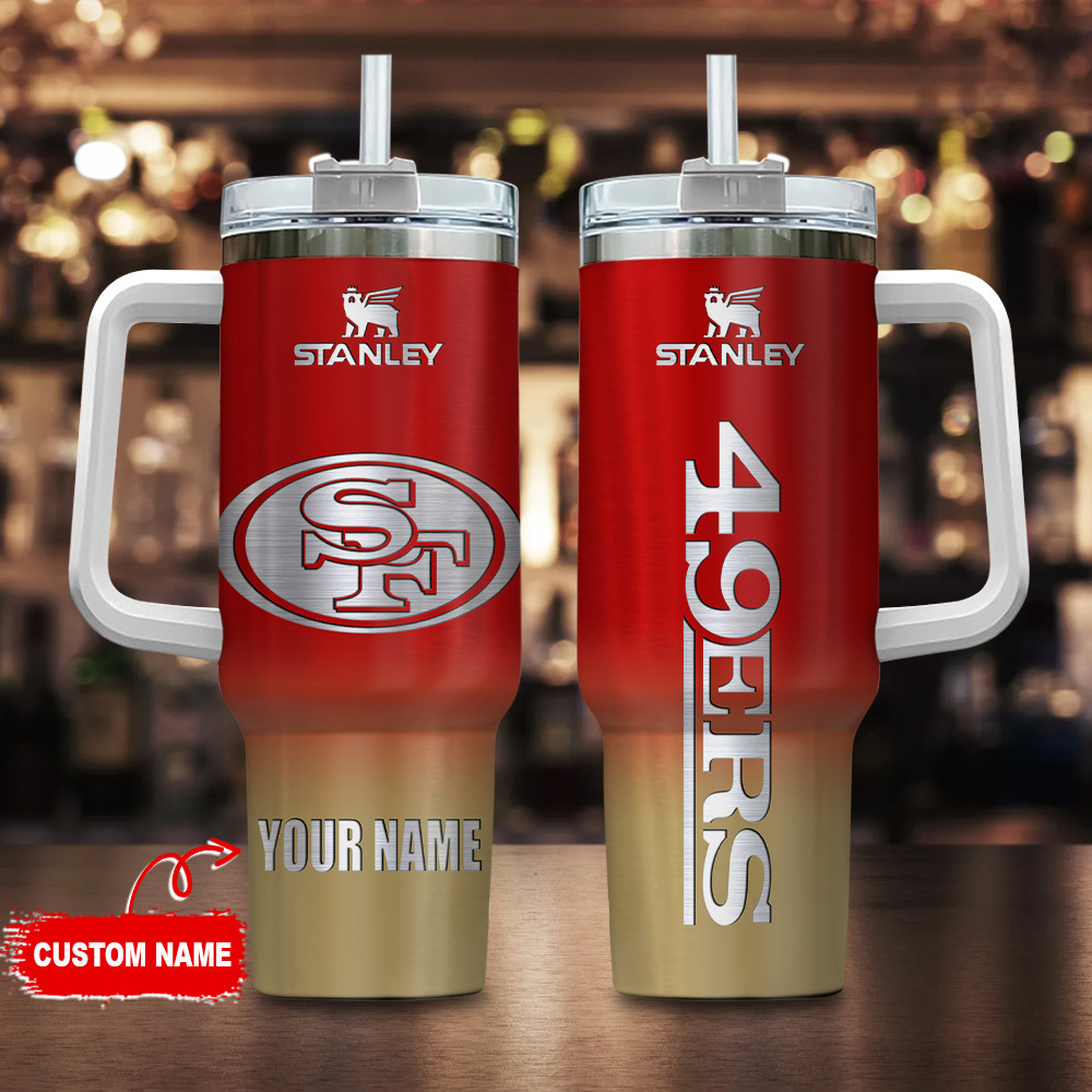 San Francisco 49ers NFL Custom Stanley Cup 40 oz 30 oz Tumbler With Handle