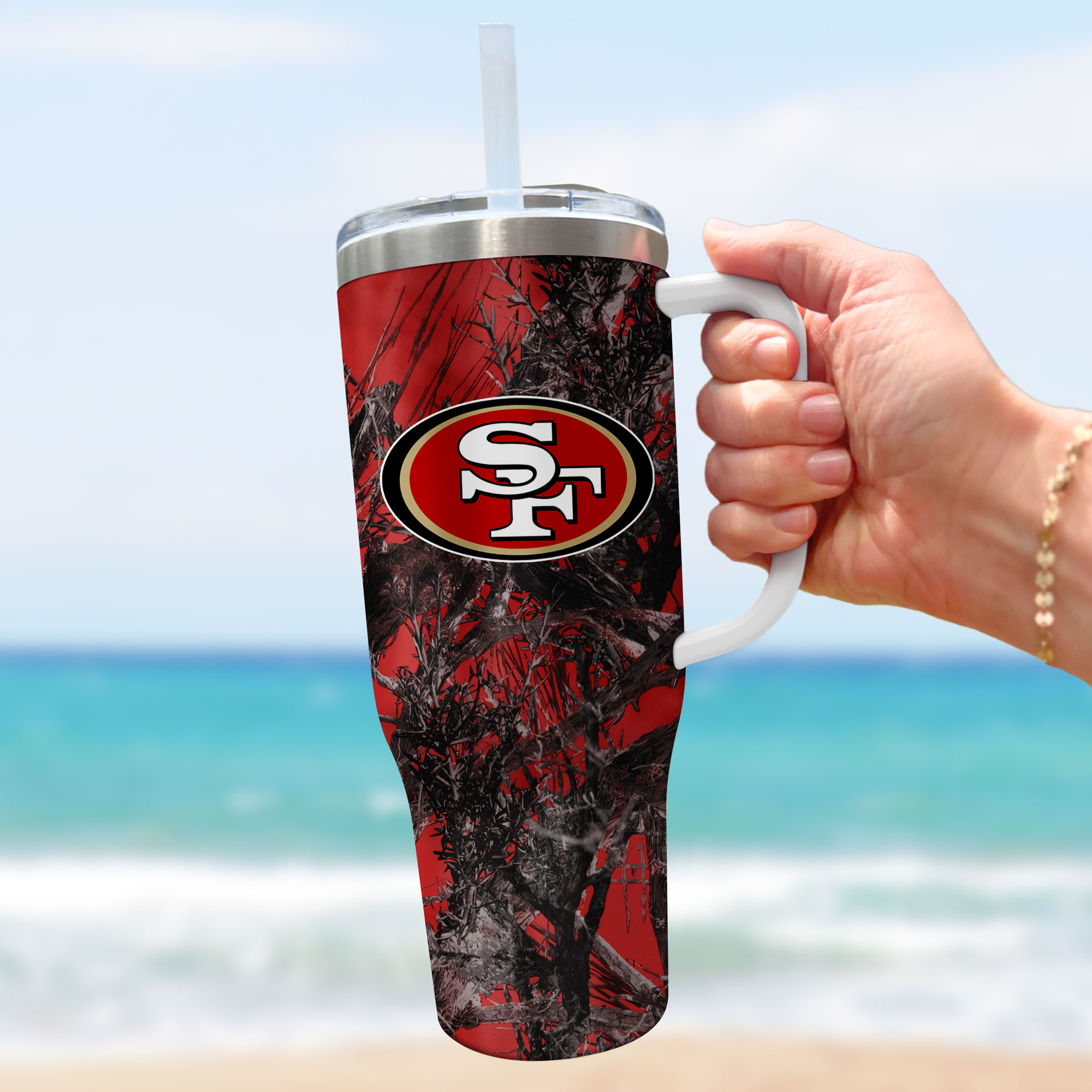 San Francisco 49ers NFL Hunting Custom Stanley Cup 40 oz 30 oz Tumbler With Handle