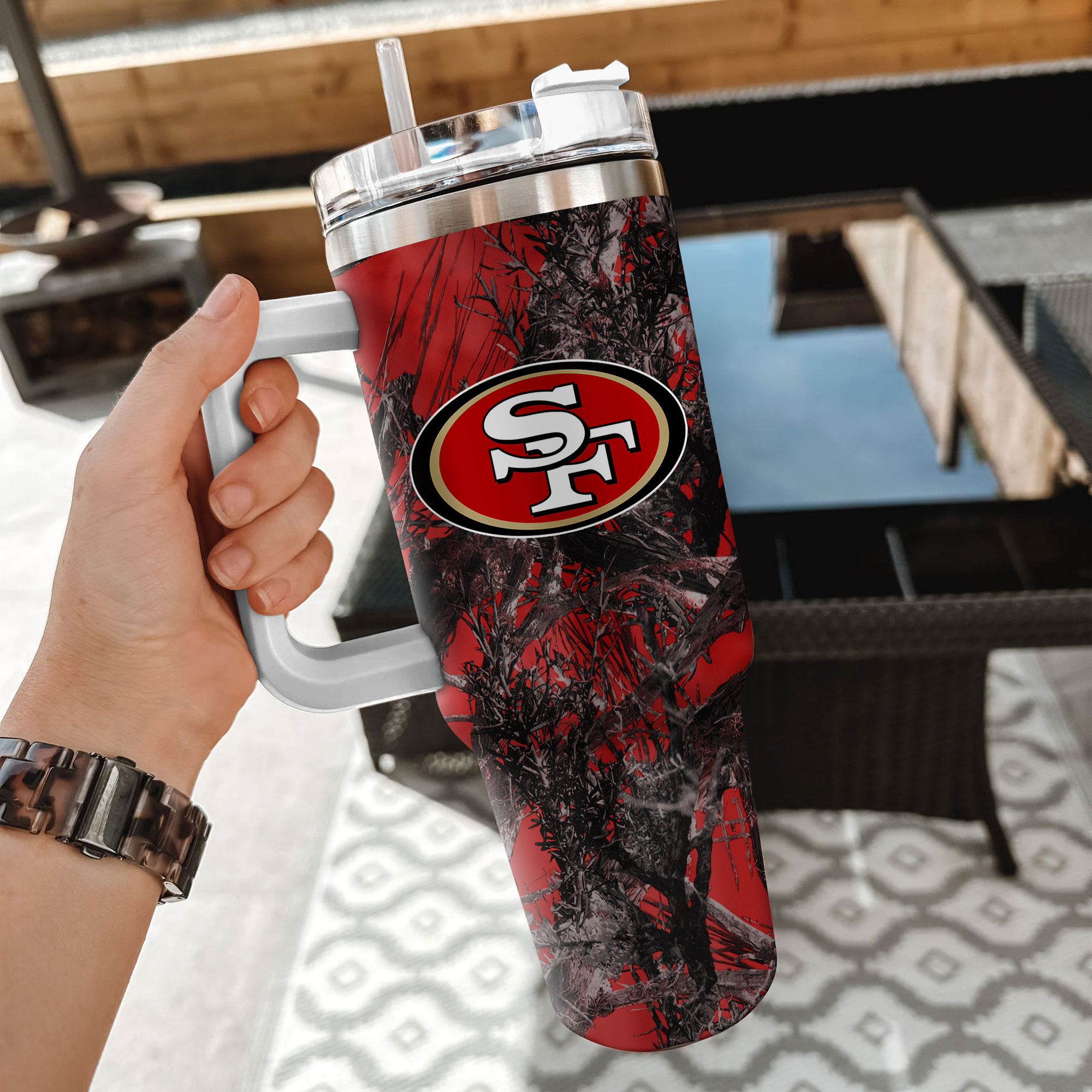 San Francisco 49ers NFL Hunting Custom Stanley Cup 40 oz 30 oz Tumbler With Handle