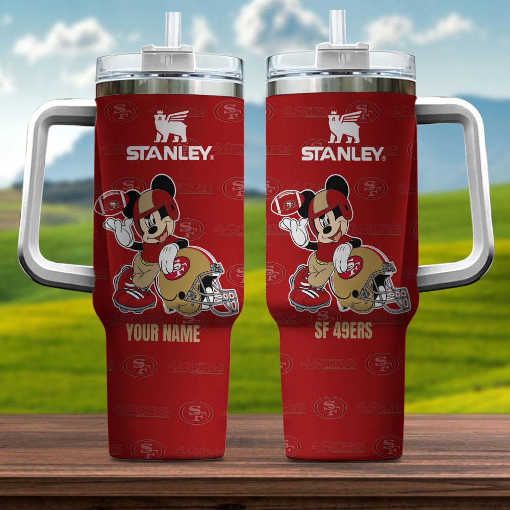 San Francisco 49ers NFL Mickey Mouse Custom Stanley Cup 40 oz 30 oz Tumbler With Handle