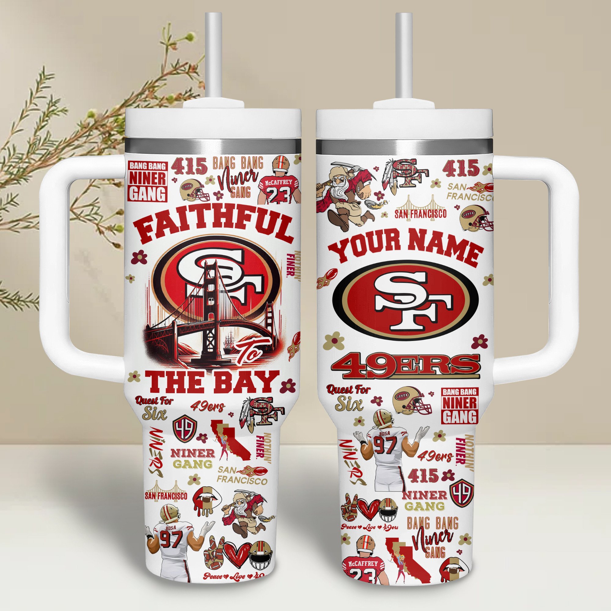 San Francisco 49ers NFLCustom Stanley Cup 40 oz 30 oz Tumbler With Handle