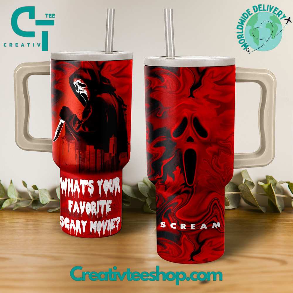 Scary Movies Custom Stanley Cup 40 oz 30 oz Tumbler With Handle
