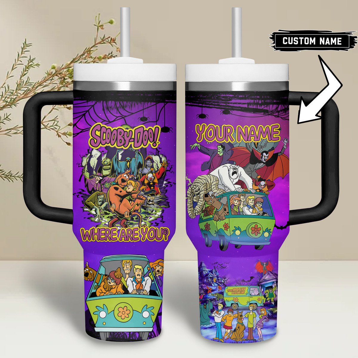 Scooby-Doo Cartoon Custom Stanley Cup 40 oz 30 oz Tumbler With Handle
