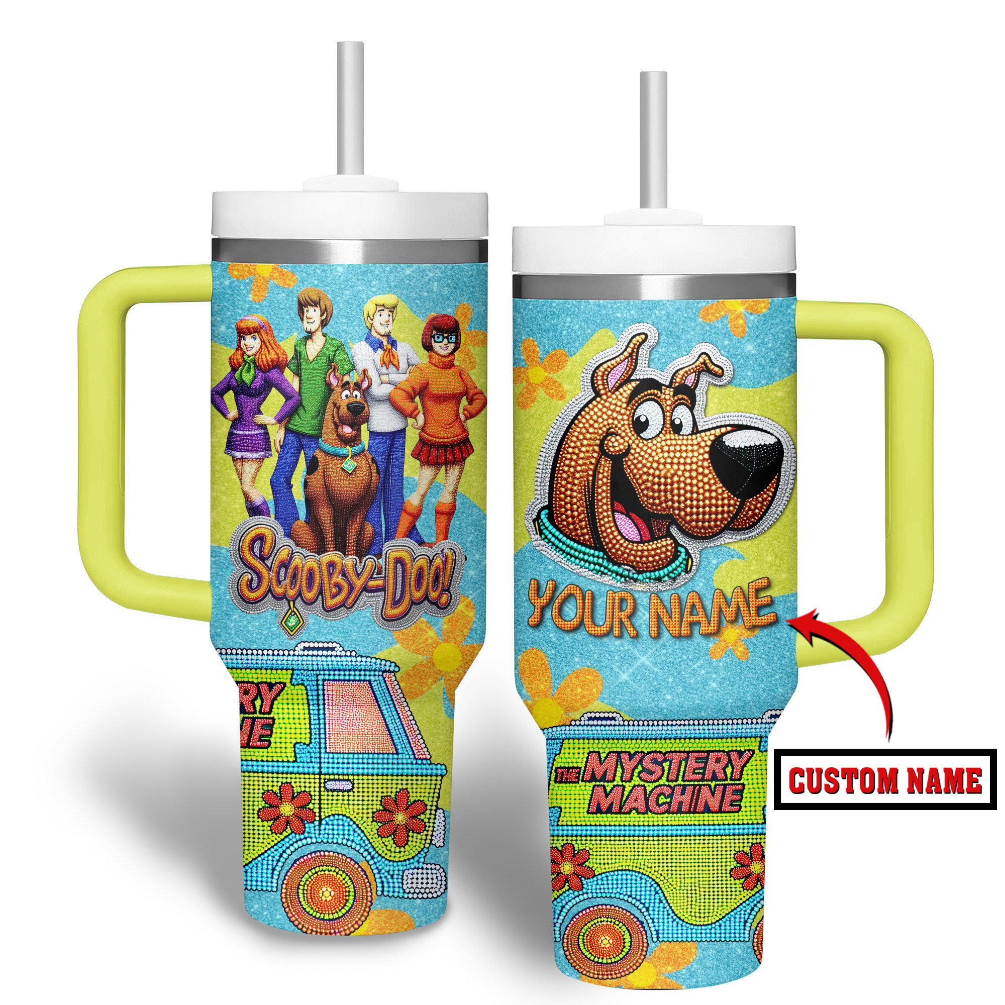 Scooby-Doo Cartoon Custom Stanley Cup 40 oz 30 oz Tumbler With Handle