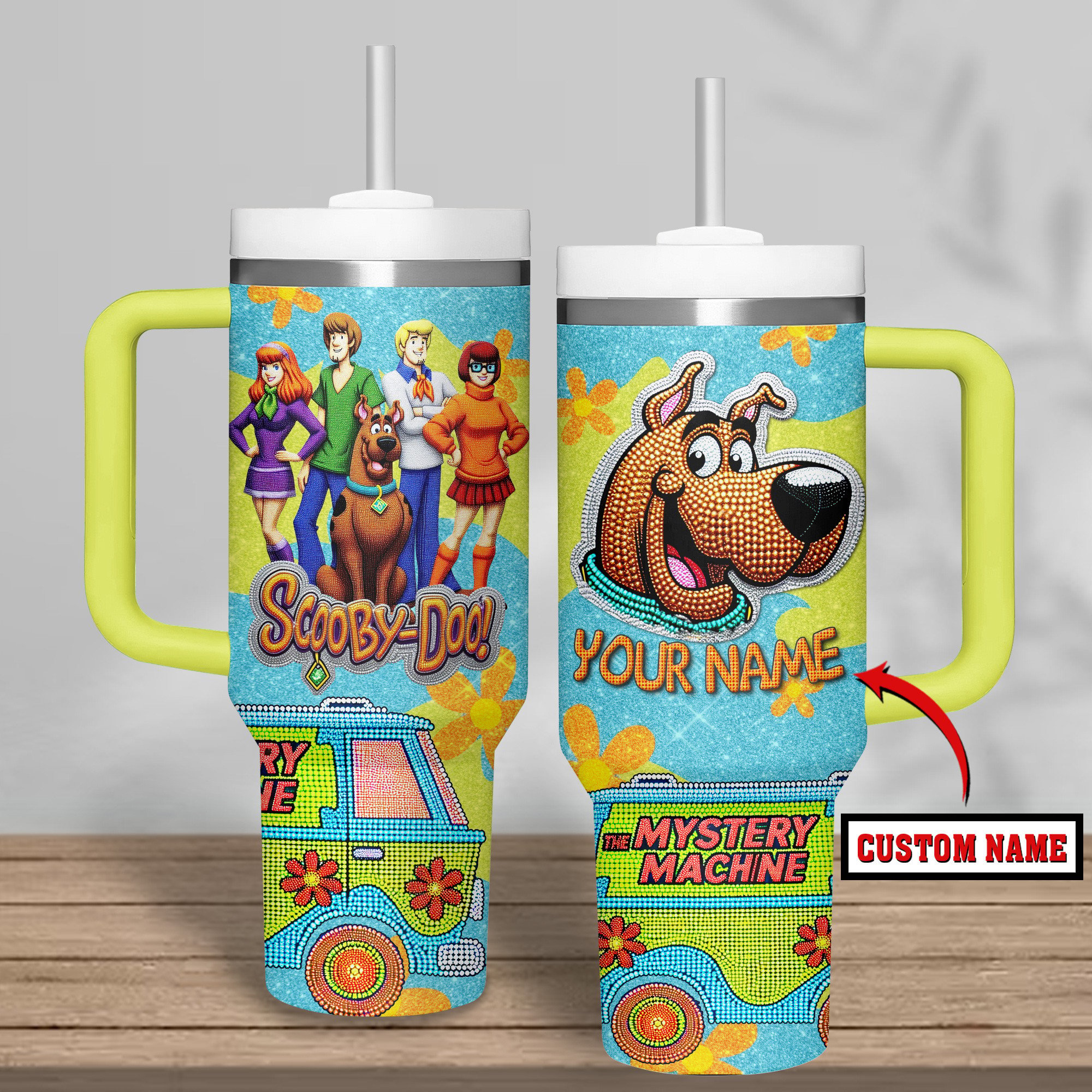 Scooby-Doo Cartoon Custom Stanley Cup 40 oz 30 oz Tumbler With Handle