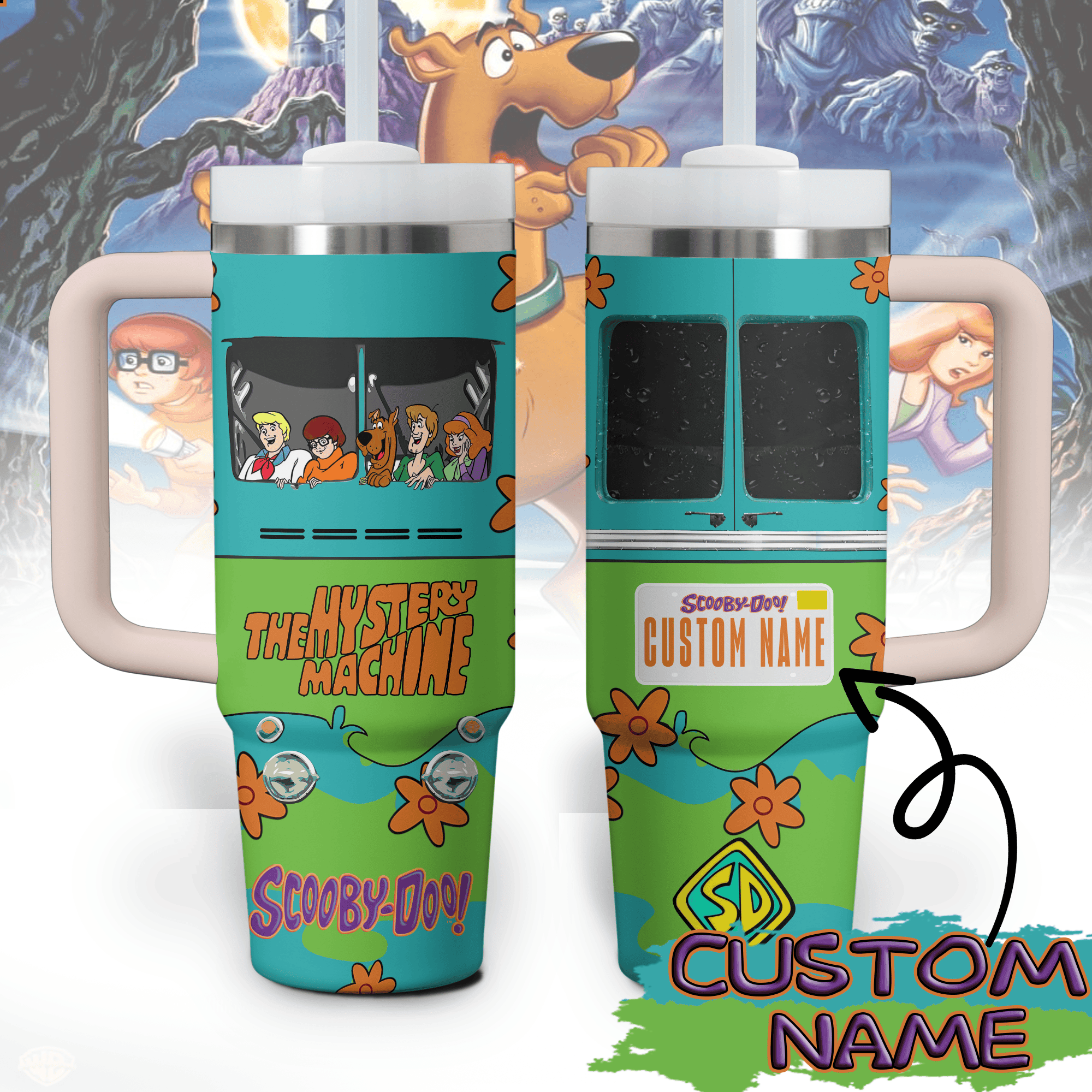 Scooby-Doo Cartoon Custom Stanley Cup 40 oz 30 oz Tumbler With Handle