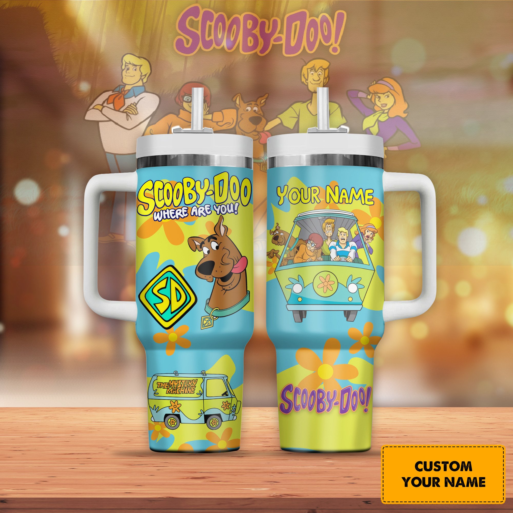 Scooby-Doo Cartoon Custom Stanley Cup 40 oz 30 oz Tumbler With Handle