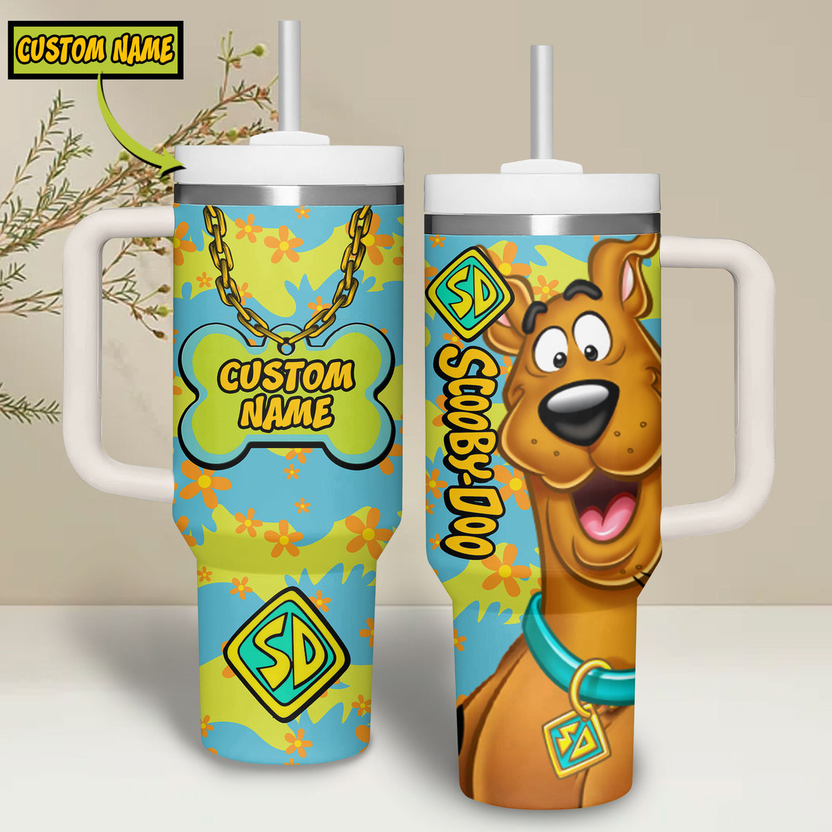 Scooby-Doo Cartoon Custom Stanley Cup 40 oz 30 oz Tumbler With Handle