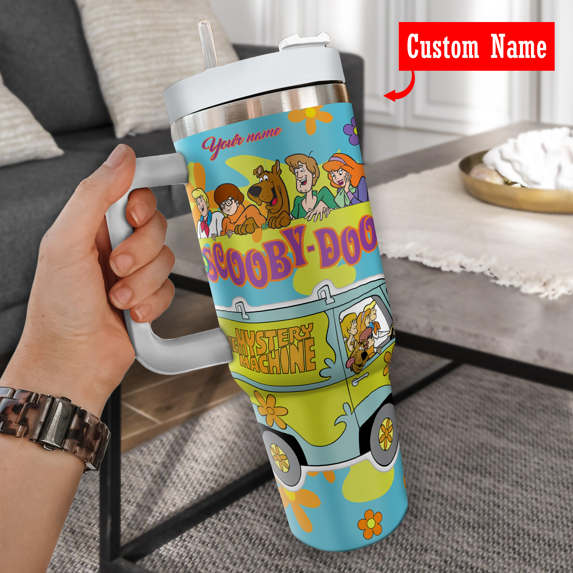 Scooby Doo Cartoon Custom Stanley Cup 40 oz 30 oz Tumbler With Handle