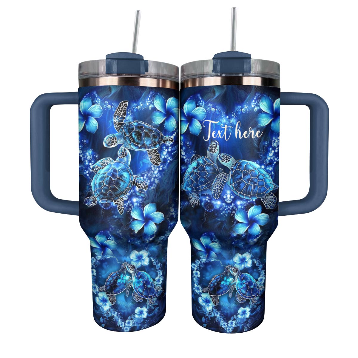 Sea Turtles Lovely Custom Stanley Cup 40 oz 30 oz Tumbler With Handle