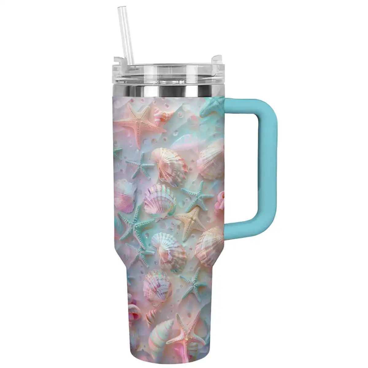 Seashell Custom Stanley Cup 40 oz 30 oz Tumbler With Handle