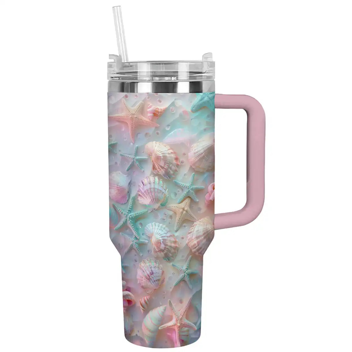 Seashell Custom Stanley Cup 40 oz 30 oz Tumbler With Handle
