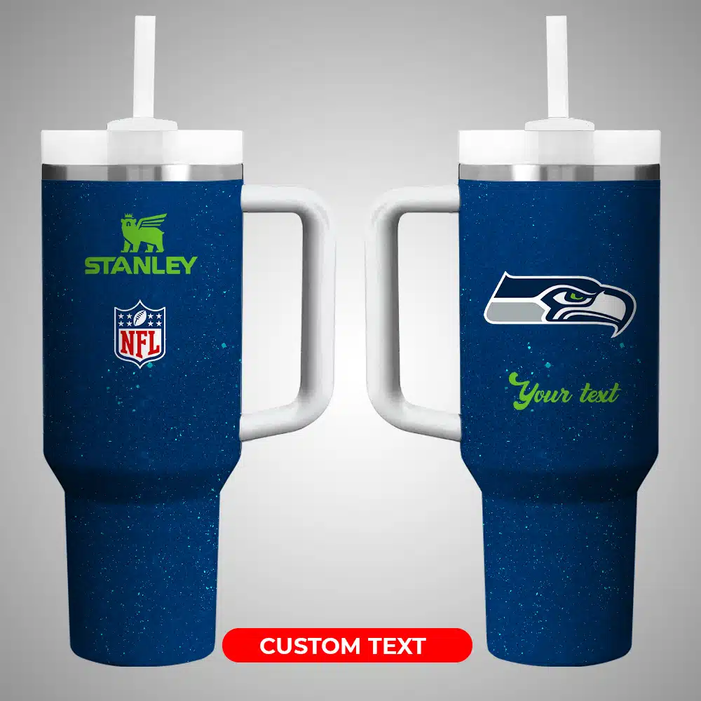 Seattle Seahawks NFL Custom Stanley Cup 40 oz 30 oz Tumbler With Handle