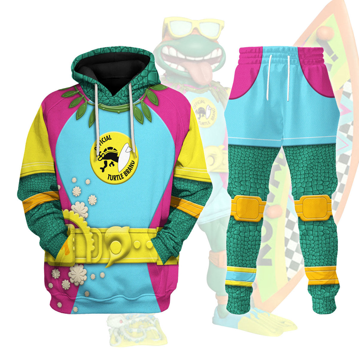 Sewer Surfer Mike TMNT Costume Hoodie Sweatshirt T-Shirt Sweatpants - Stormmerch Exclusive