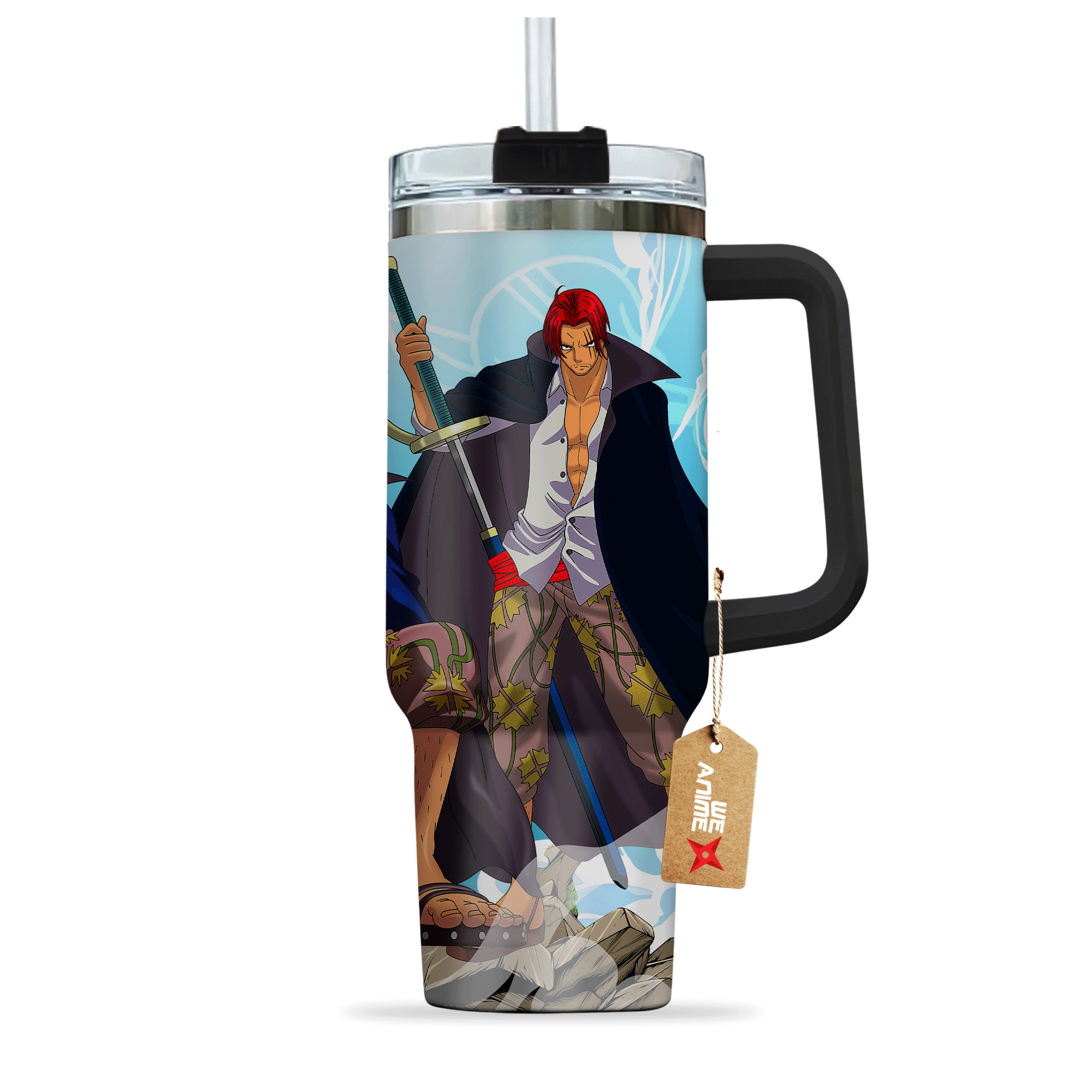 Shanks One Piece Anime Custom Stanley Cup 40 oz 30 oz Tumbler With Handle