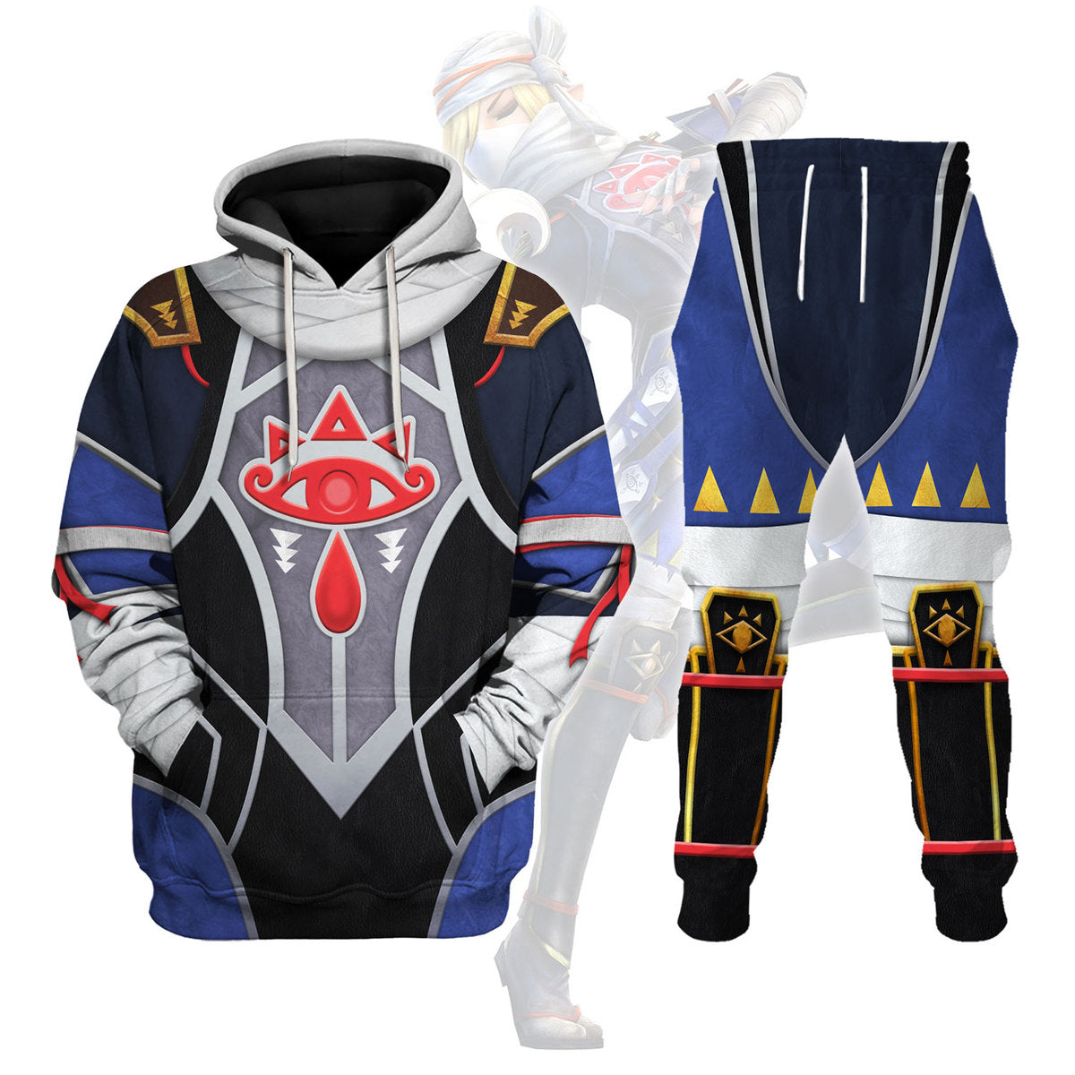 Sheik Zelda Attire Unisex Hoodie Sweatshirt T-shirt Sweatpants Cosplay - Stormmerch Exclusive