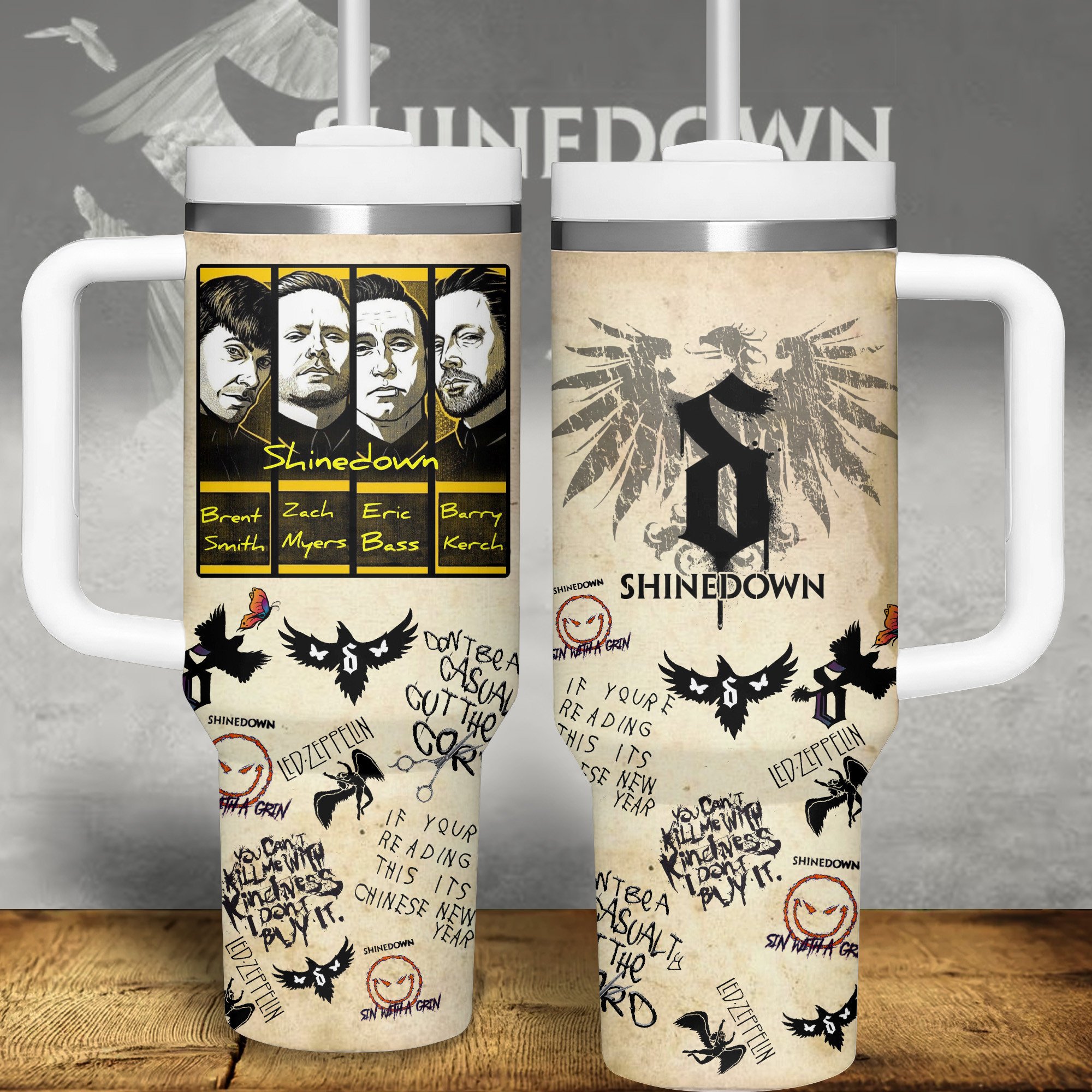 Shinedown Music Custom Stanley Cup 40 oz 30 oz Tumbler With Handle
