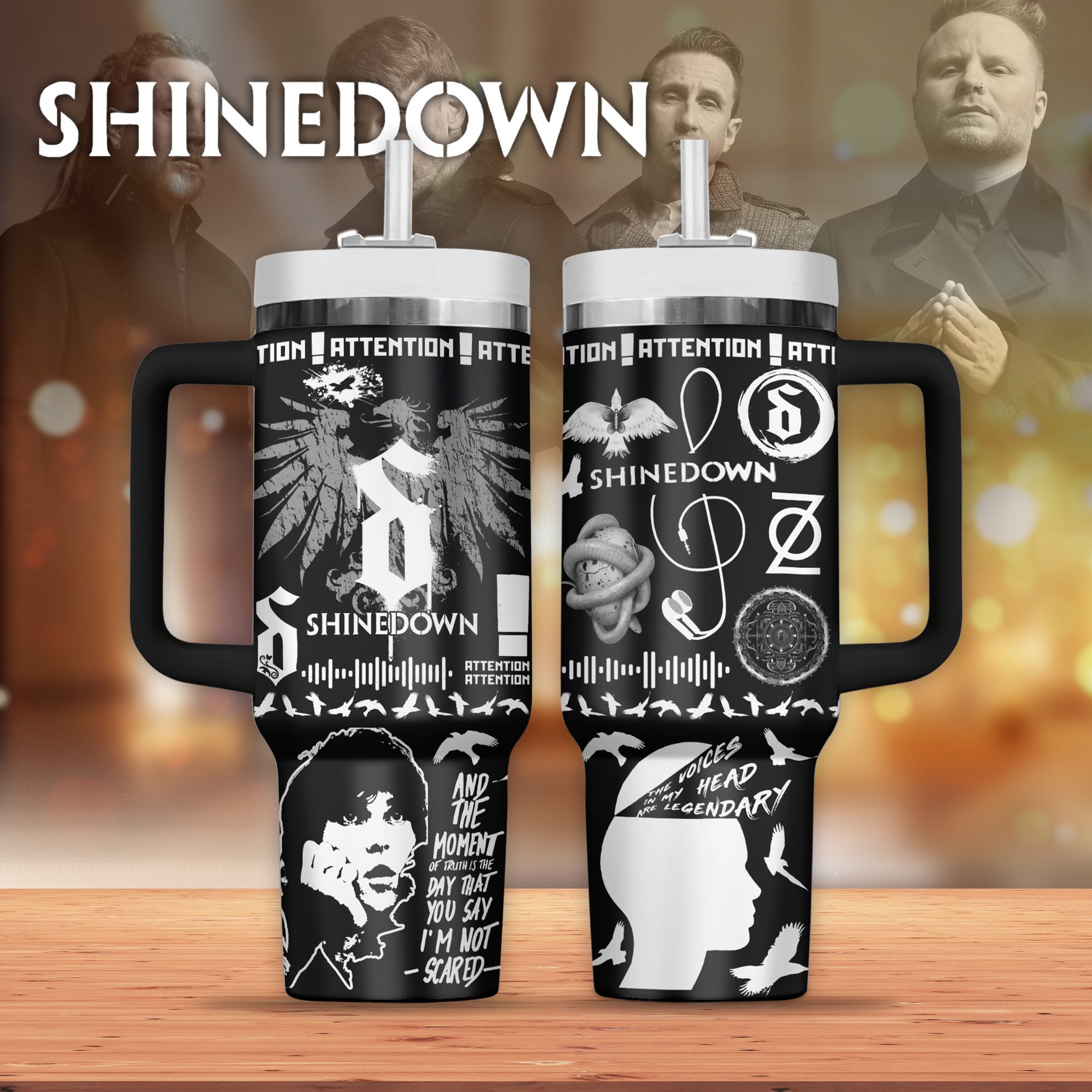 Shinedown Music Custom Stanley Cup 40 oz 30 oz Tumbler With Handle