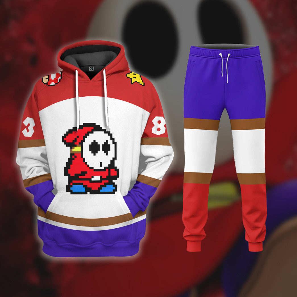 Shy Guy Sports Custom Name Custom Number Costume Hoodie Sweatshirt T-Shirt Sweatpants Tracksuit - Stormmerch Exclusive