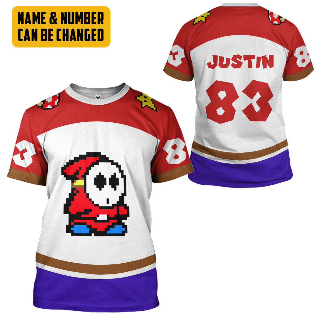 Shy Guy Sports Custom Name Custom Number Costume Hoodie Sweatshirt T-Shirt Sweatpants Tracksuit - Stormmerch Exclusive