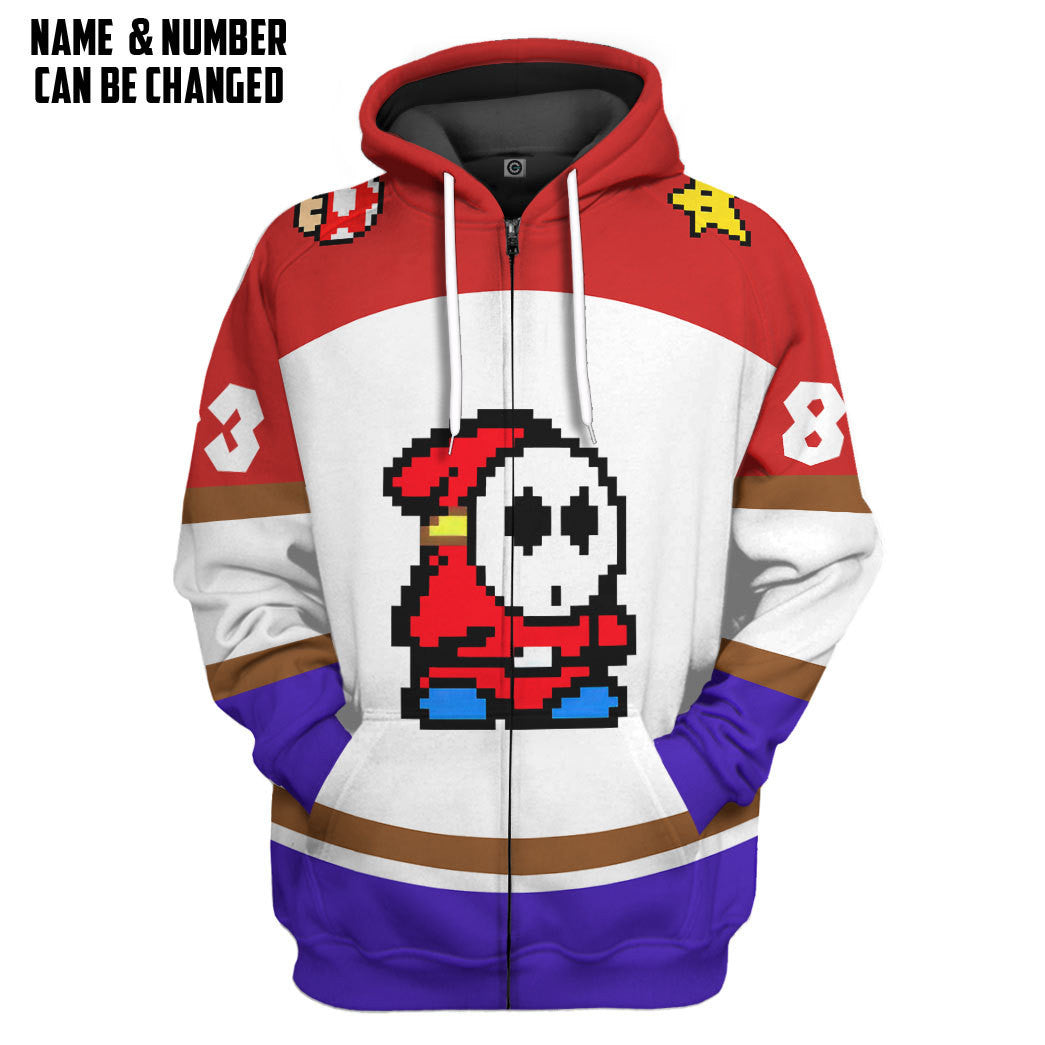 Shy Guy Sports Custom Name Custom Number Costume Hoodie Sweatshirt T-Shirt Sweatpants Tracksuit - Stormmerch Exclusive
