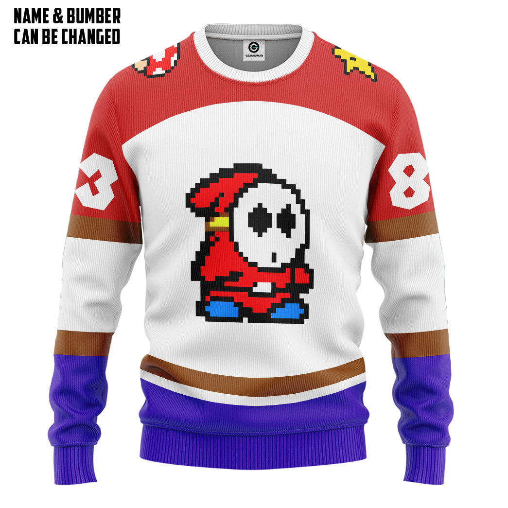 Shy Guy Sports Custom Name Custom Number Costume Hoodie Sweatshirt T-Shirt Sweatpants Tracksuit - Stormmerch Exclusive