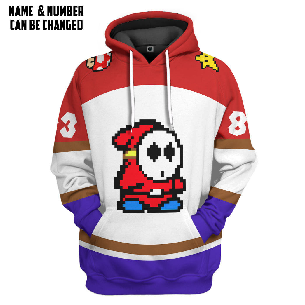 Shy Guy Sports Custom Name Custom Number Costume Hoodie Sweatshirt T-Shirt Sweatpants Tracksuit - Stormmerch Exclusive
