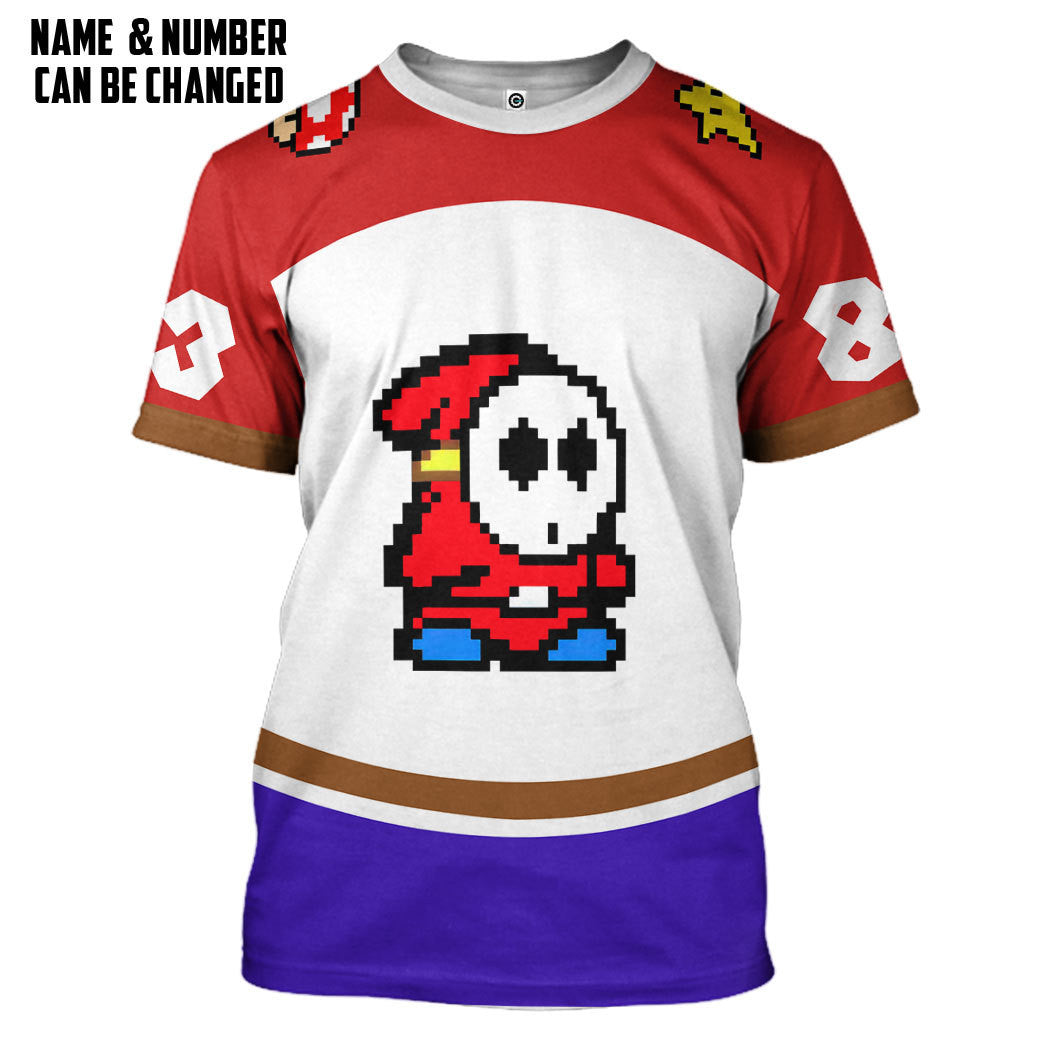 Shy Guy Sports Custom Name Custom Number Costume Hoodie Sweatshirt T-Shirt Sweatpants Tracksuit - Stormmerch Exclusive