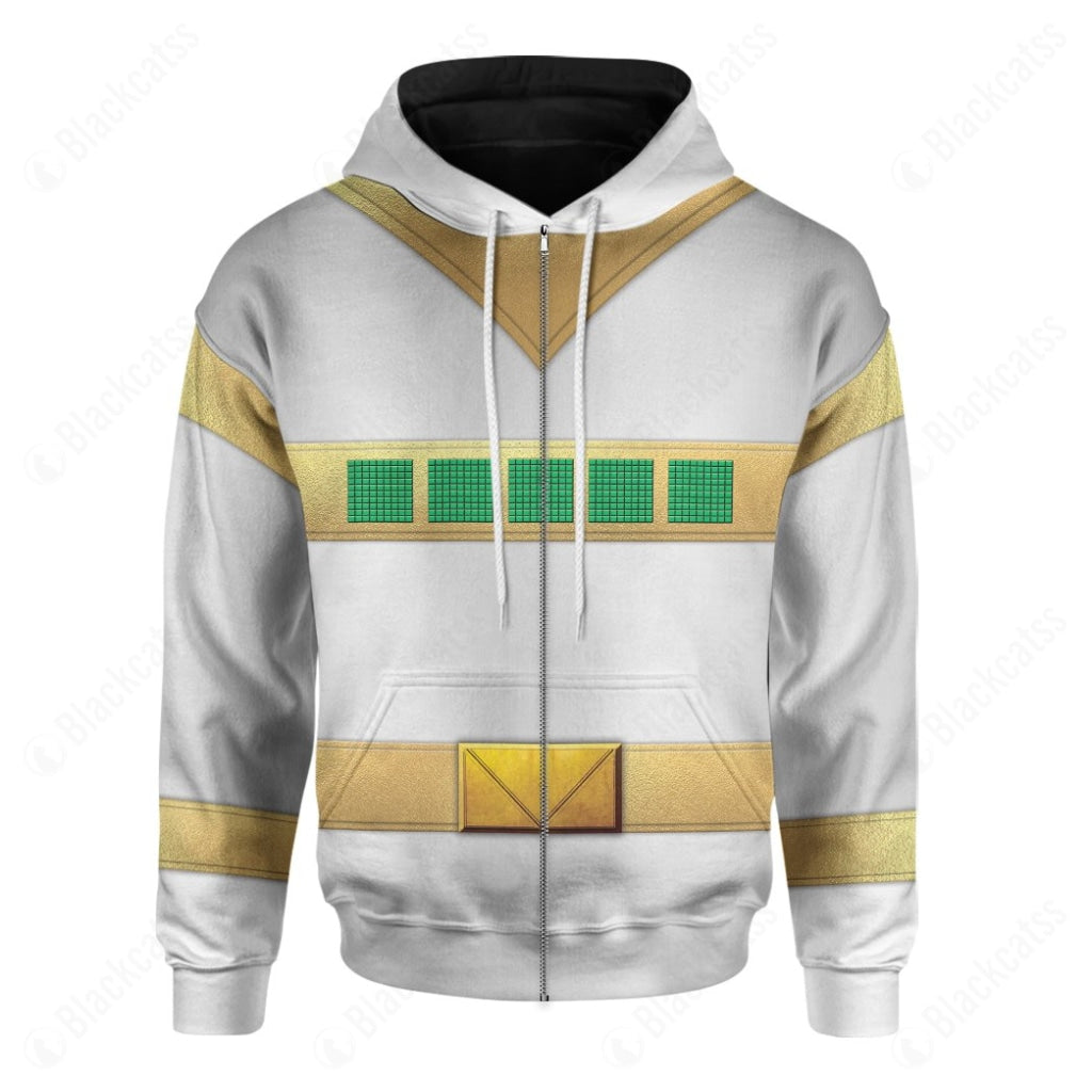 Silver Power Rangers In Space Costume Hoodie Sweatshirt T-Shirt Sweatpants Tracksuit - Stormmerch Exclusive