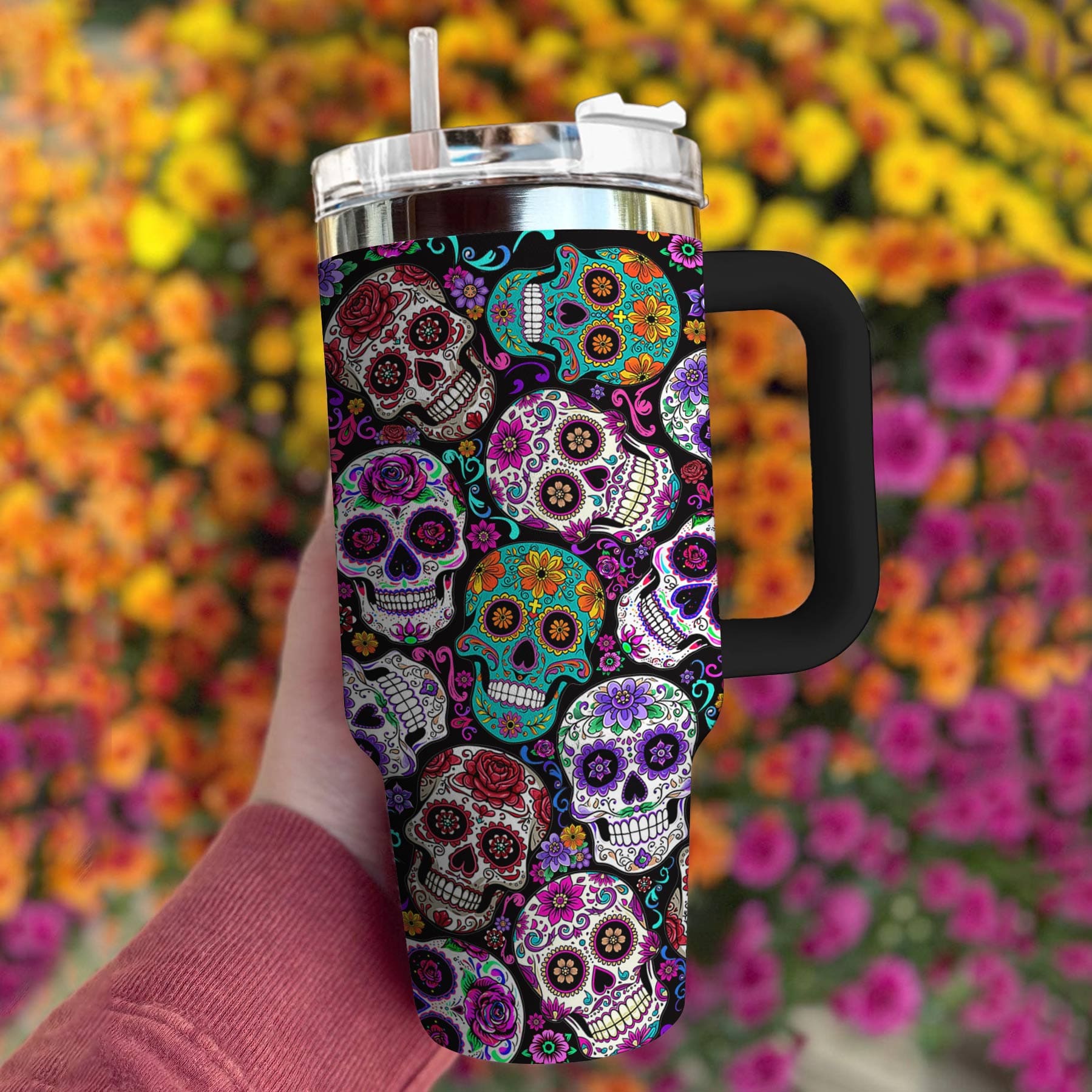 Skull Madala Custom Stanley Cup 40 oz 30 oz Tumbler With Handle