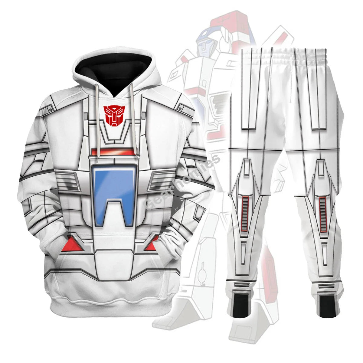 Skyfire Jetfire G1 Transfomers Robot Costume Hoodie Sweatshirt T-Shirt Sweatpants Tracksuit - Stormmerch Exclusive