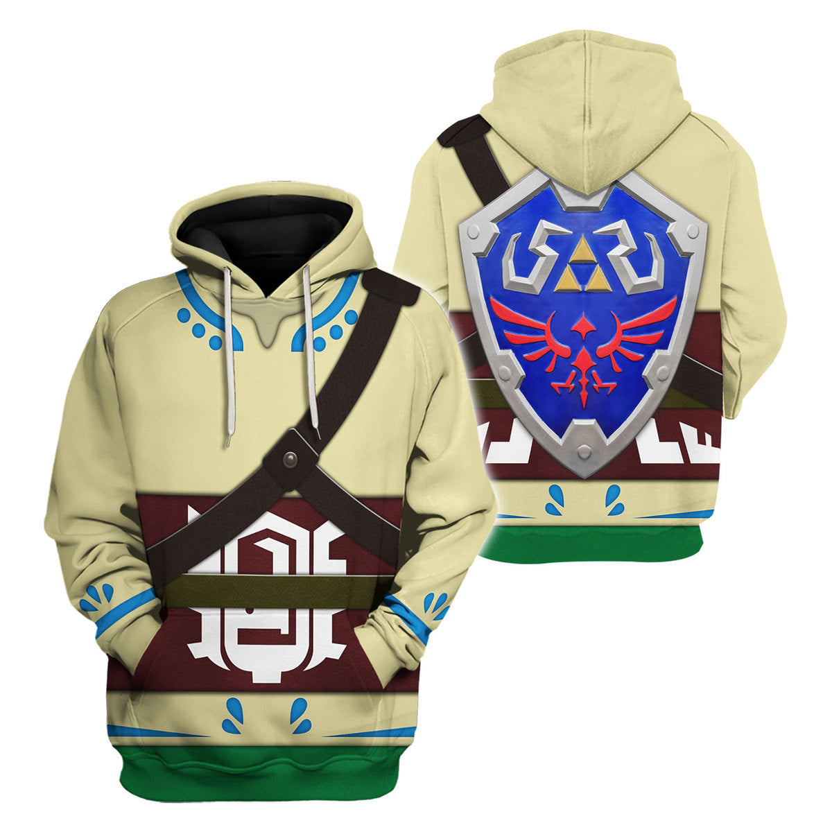 Skyloft Uniform - Skyward Sword Link Attire Shield Unisex Hoodie Sweatshirt T-shirt Sweatpants Cosplay - Stormmerch Exclusive