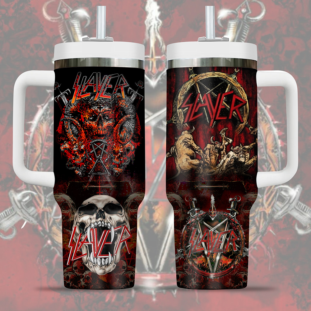 Slayer Music Custom Stanley Cup 40 oz 30 oz Tumbler With Handle