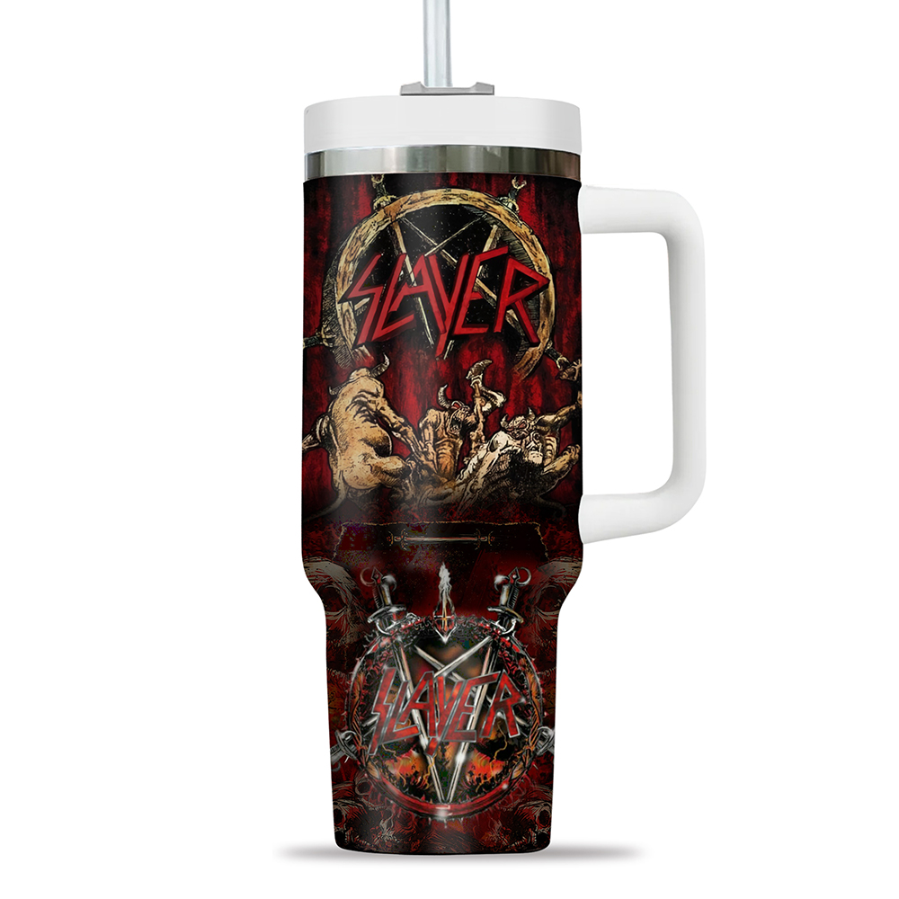 Slayer Music Custom Stanley Cup 40 oz 30 oz Tumbler With Handle