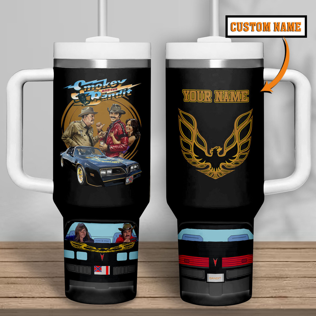 Smokey and the Bandit Movies Custom Stanley Cup 40 oz 30 oz Tumbler With Handle