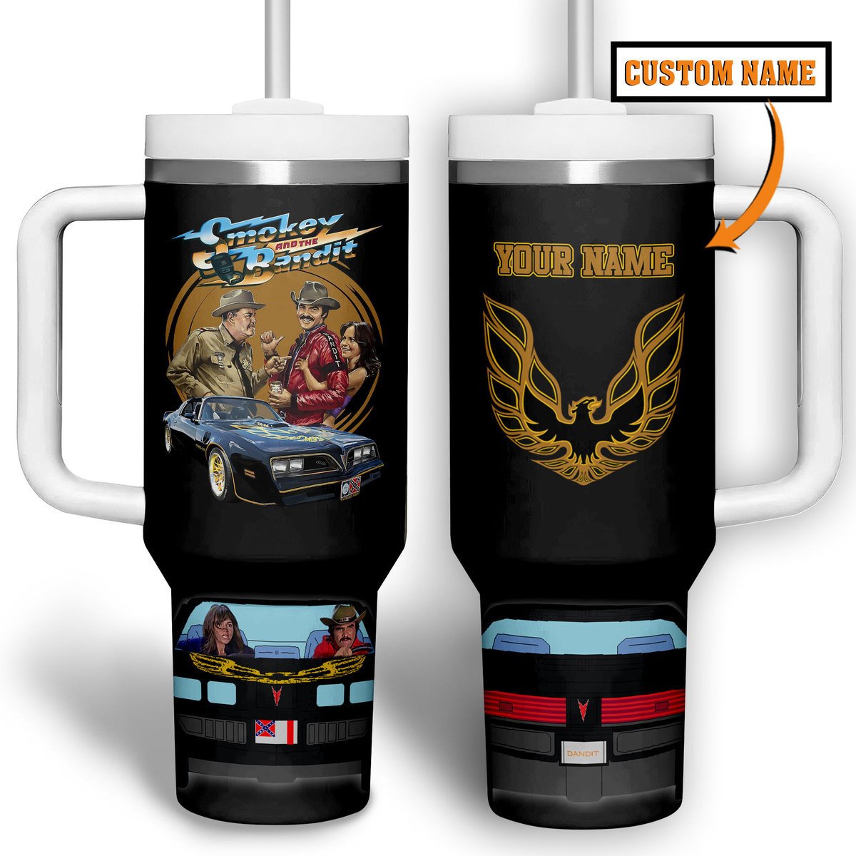 Smokey and the Bandit Movies Custom Stanley Cup 40 oz 30 oz Tumbler With Handle
