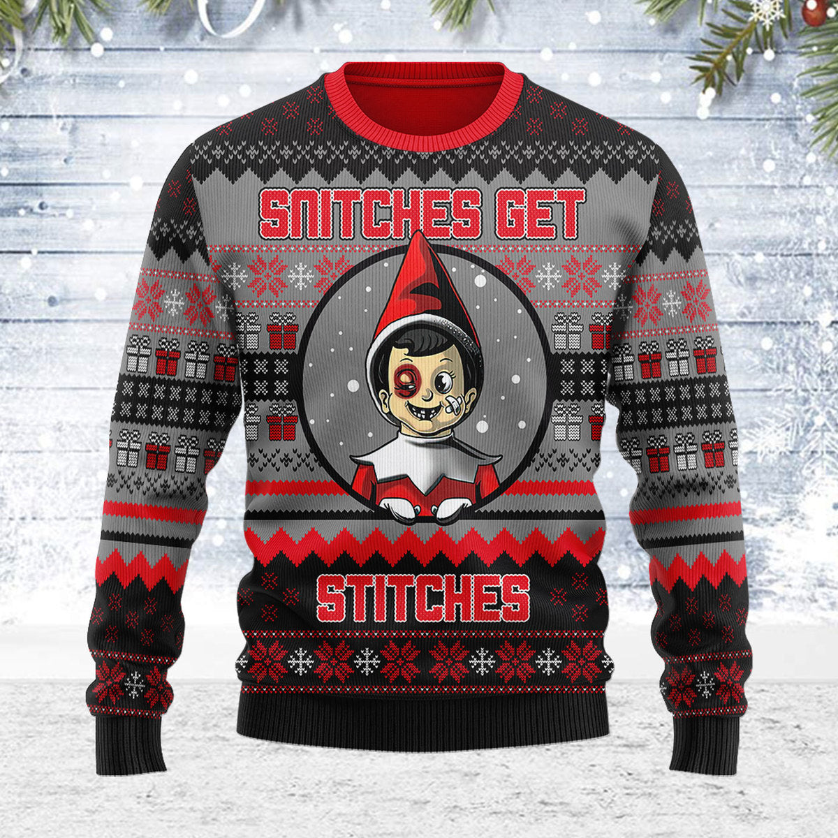 SNITCHES GET STITCHES Christmas Sweater - Stormmerch Exclusive