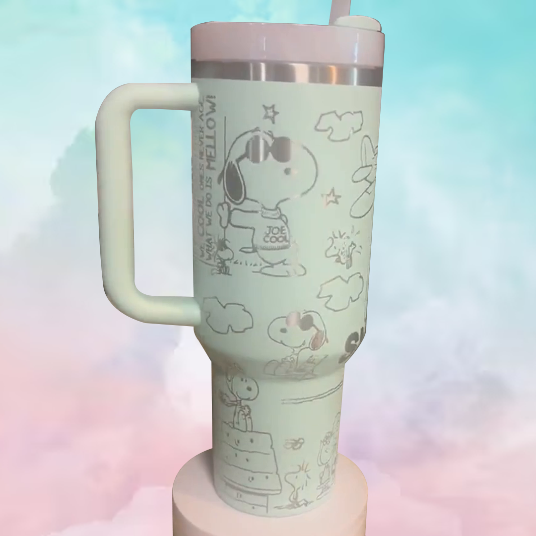 Snoopy Cartoon Custom Stanley Cup 40 oz 30 oz Tumbler With Handle