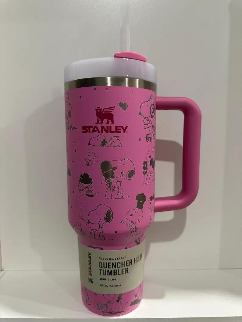 Snoopy Cartoon Custom Stanley Cup 40 oz 30 oz Tumbler With Handle
