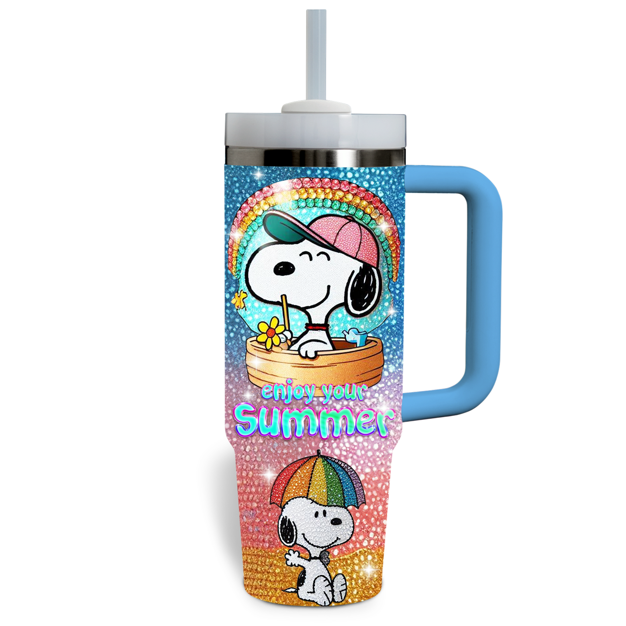 Snoopy Cartoon Custom Stanley Cup 40 oz 30 oz Tumbler With Handle