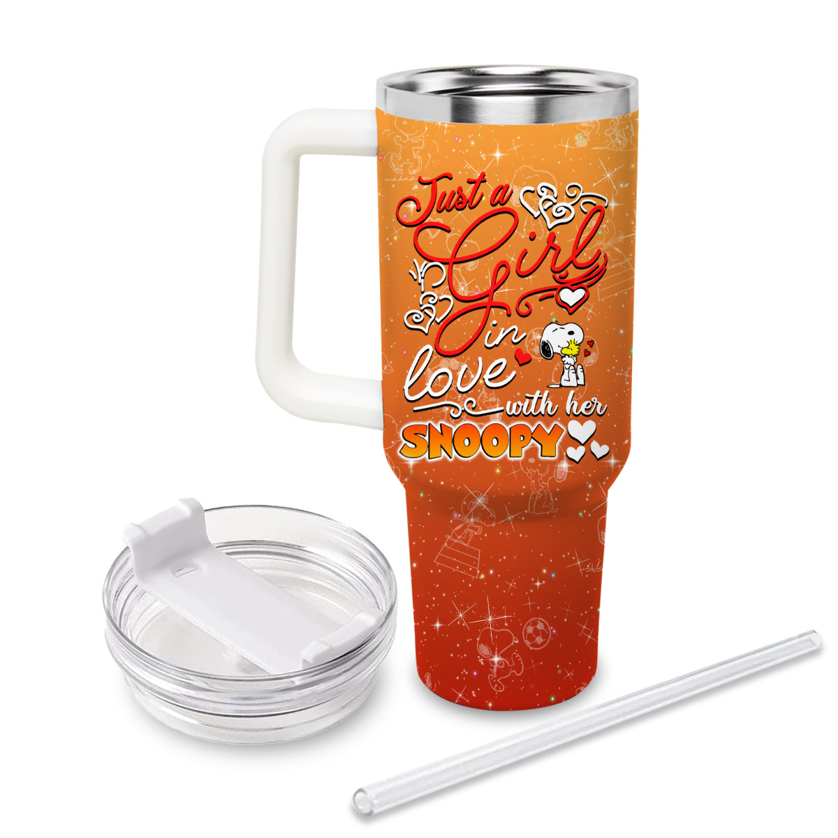 Snoopy Peanuts Cartoon Custom Stanley Cup 40 oz 30 oz Tumbler With Handle