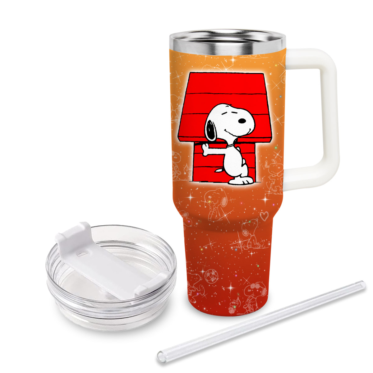 Snoopy Peanuts Cartoon Custom Stanley Cup 40 oz 30 oz Tumbler With Handle