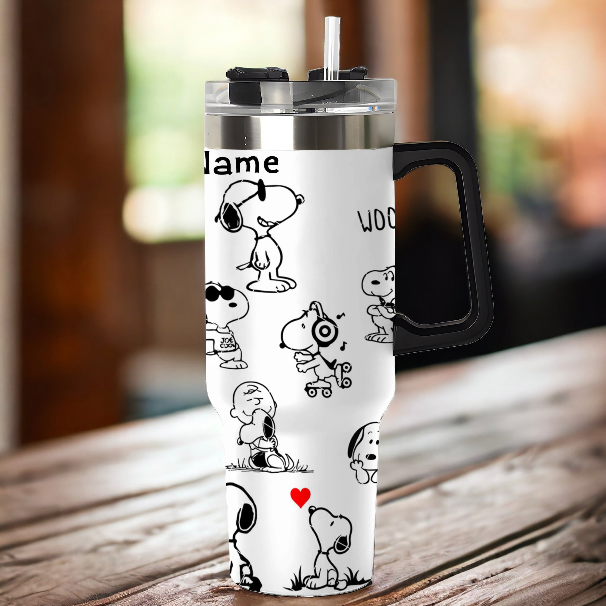 Snoopy Peanuts Snoopy Cartoon Custom Stanley Cup 40 oz 30 oz Tumbler With Handle