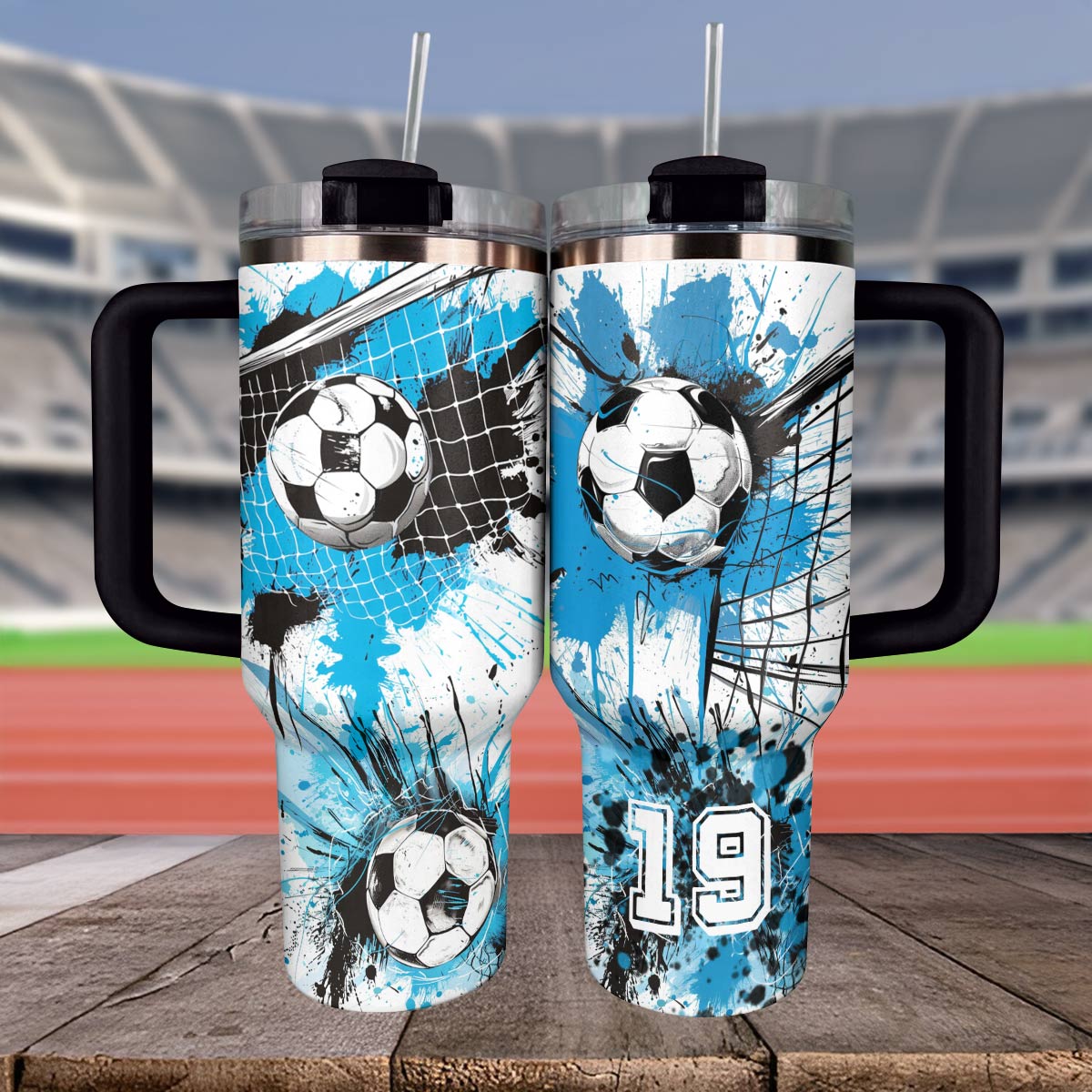 Soccer Custom Stanley Cup 40 oz 30 oz Tumbler With Handle
