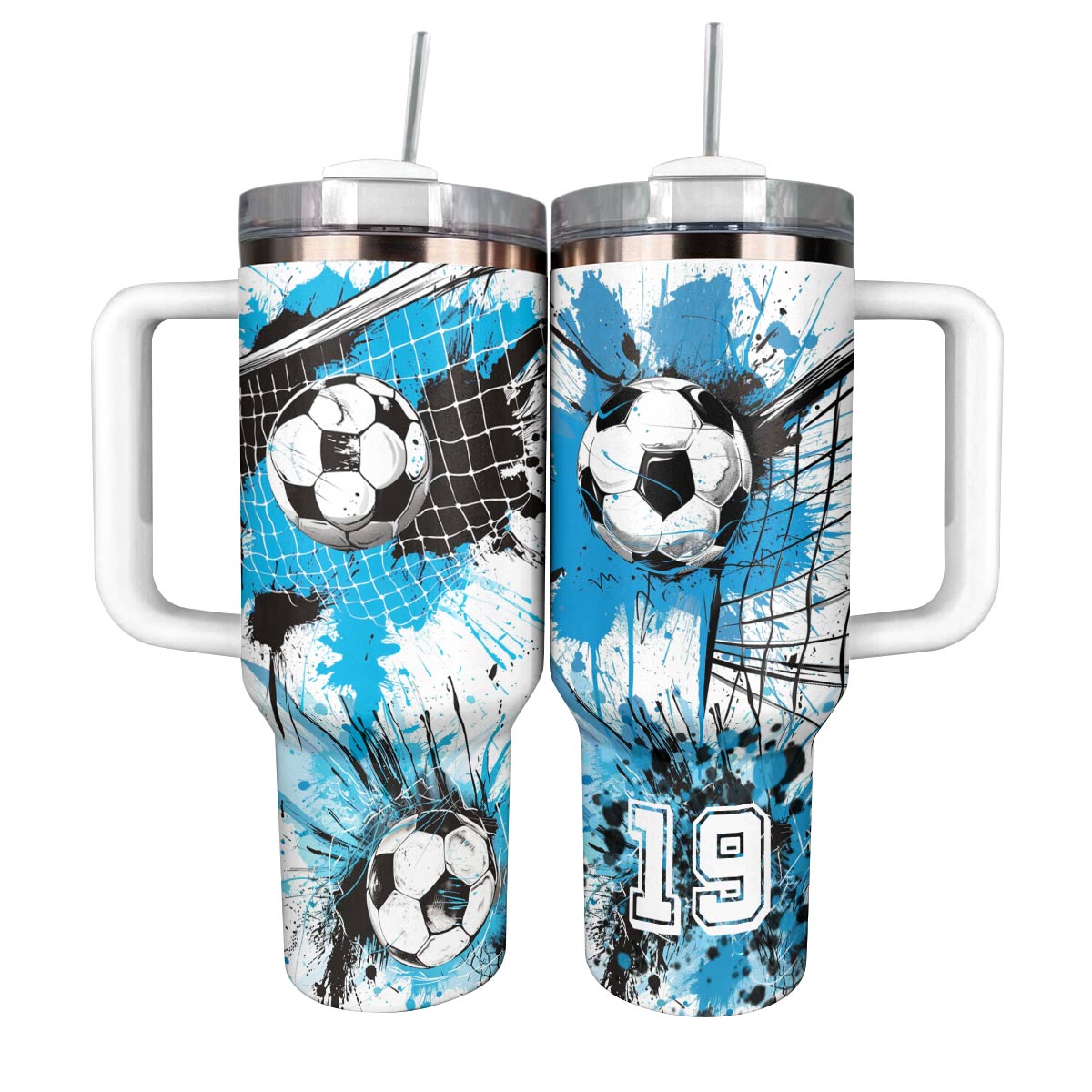 Soccer Custom Stanley Cup 40 oz 30 oz Tumbler With Handle