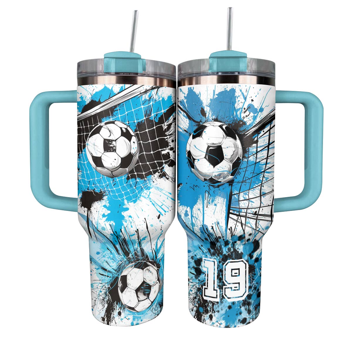 Soccer Custom Stanley Cup 40 oz 30 oz Tumbler With Handle