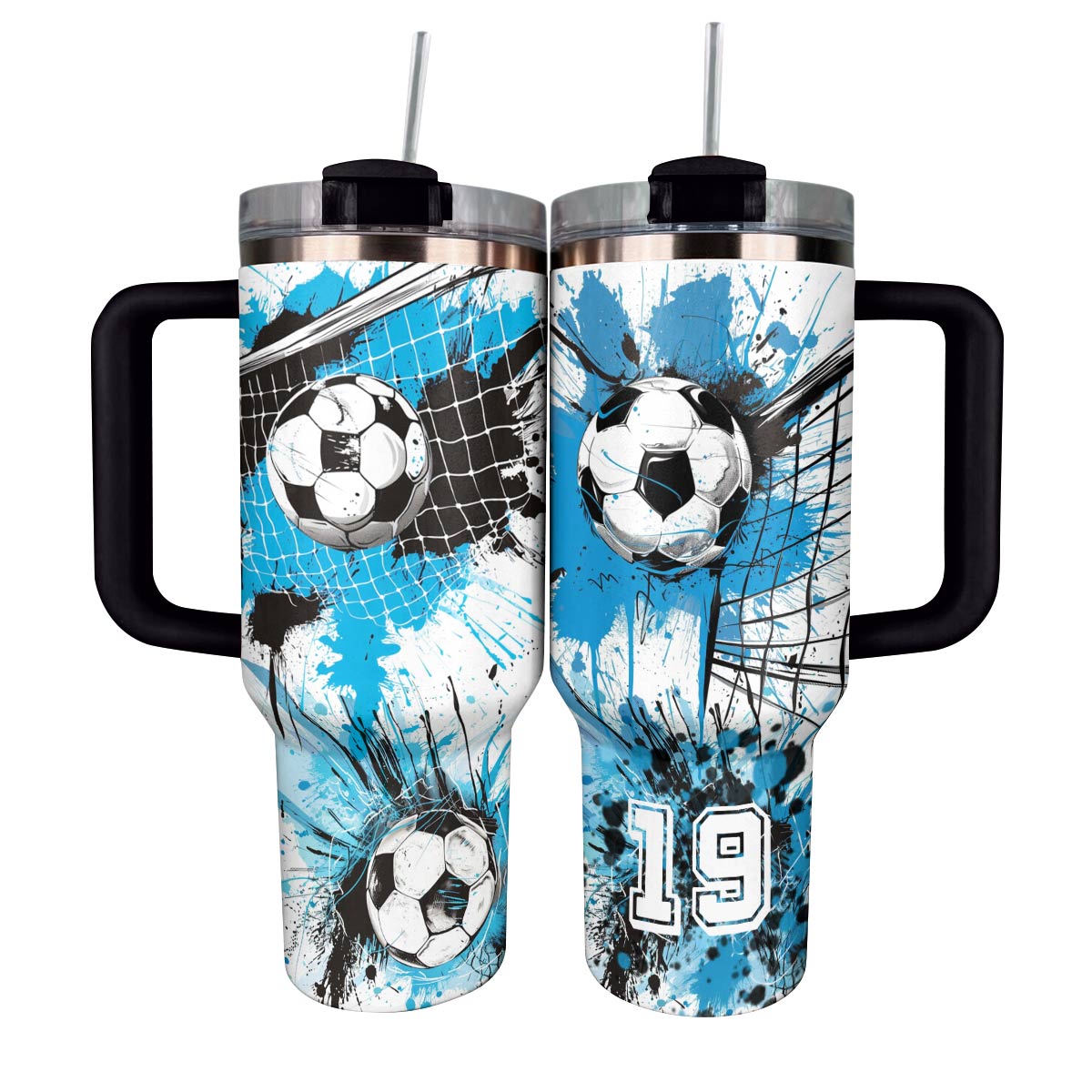 Soccer Custom Stanley Cup 40 oz 30 oz Tumbler With Handle